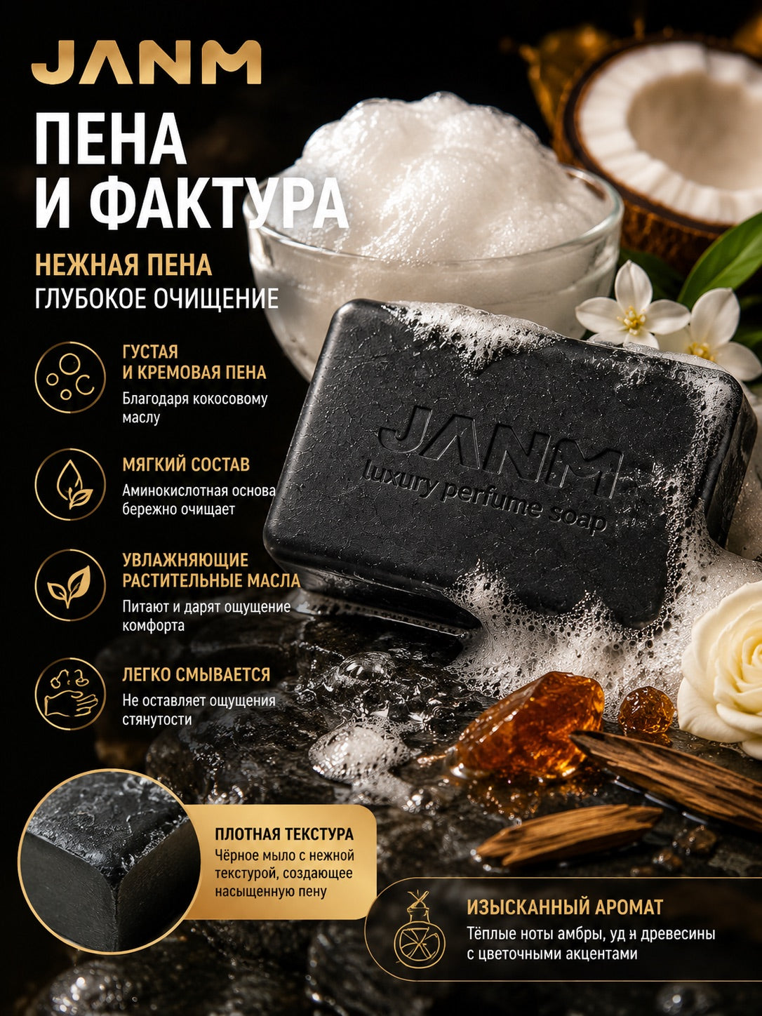 Show Amber Oud Fragrance Soap scene image 7