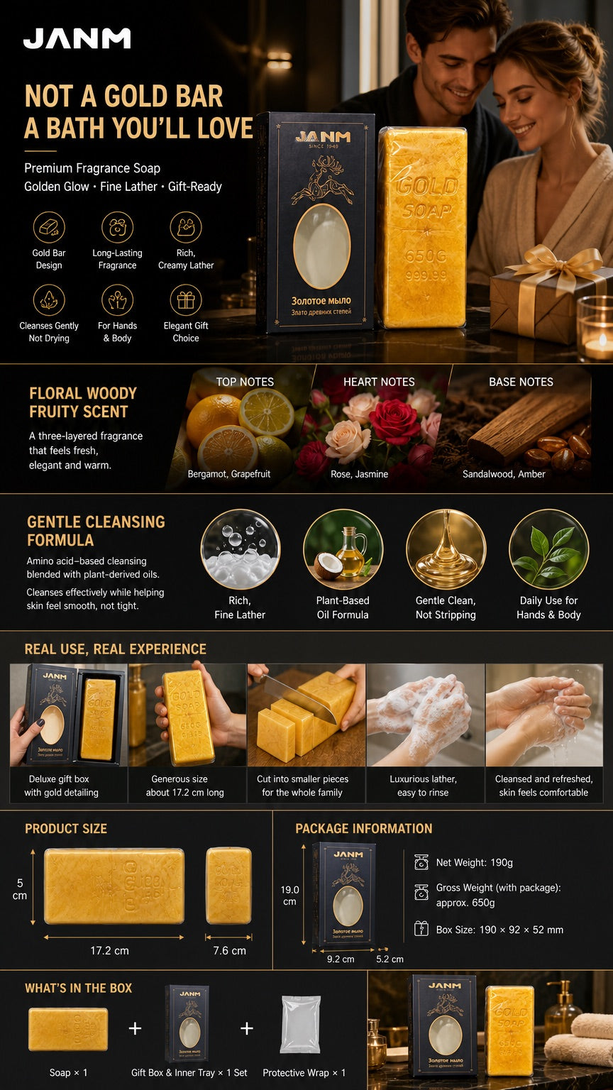 Show Gold Bar Fragrance Soap packaging image 7